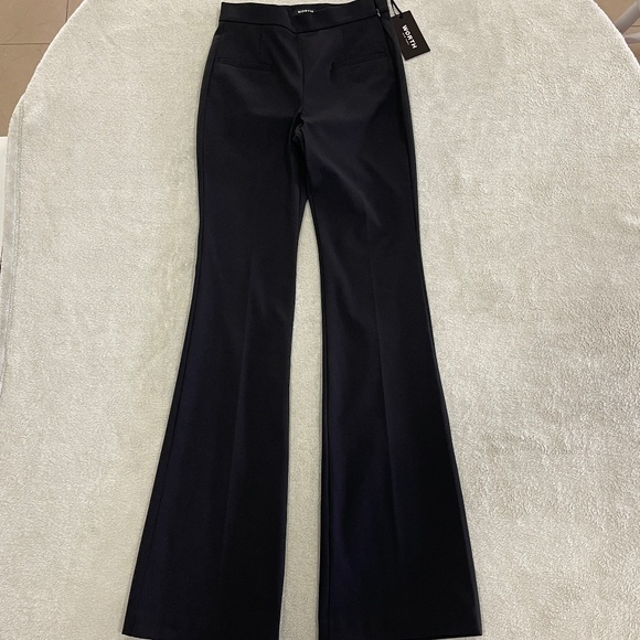 NEW Worth NY Women's Black High Waist Flare Pants Size 0 (Tall)